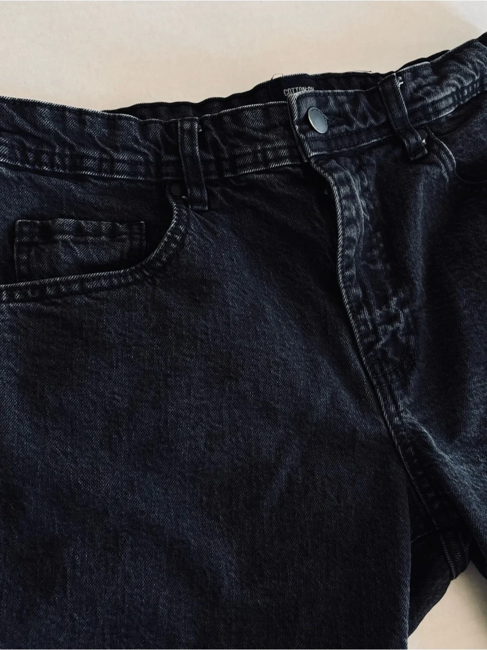Cotton On Black Denim Jean Shorts straight shorts
